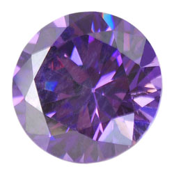 cubic zirconia amethyst round gemstones