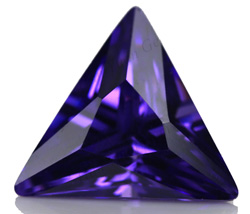 cubic zirconia amethyst triangle gemstones