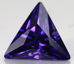 cz amethyst triangle gemstone