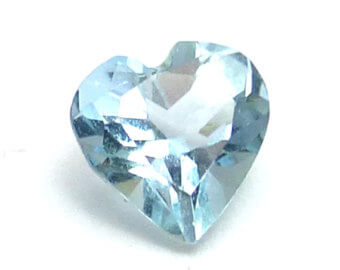 Lab Created Aquamarine# 104 - Heart