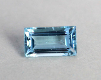 Lab Created Aquamarine# 105 - Baguette