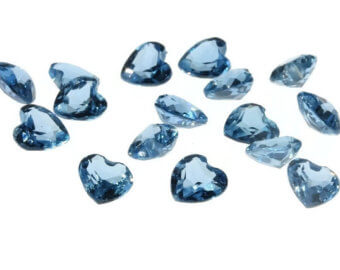 Lab Created Aquamarine# 105 - Heart