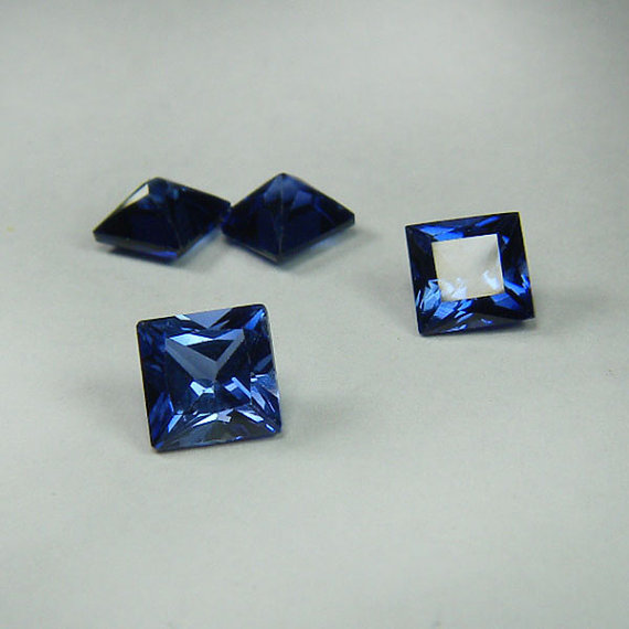 Lab Created Blue Sapphire# 33 (Light) - Square