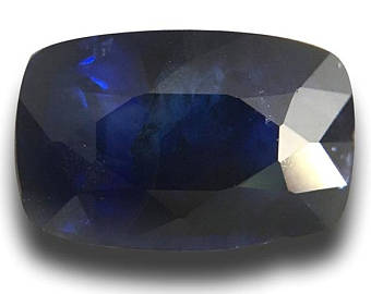 Lab Created Blue Sapphire# 35 (Dark) - Cushion