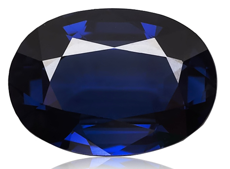 Lab Created Blue Sapphire# 35 (Dark) - Oval