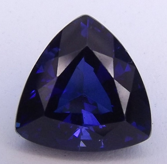 Lab Created Blue Sapphire# 35 (Dark) - Trillion