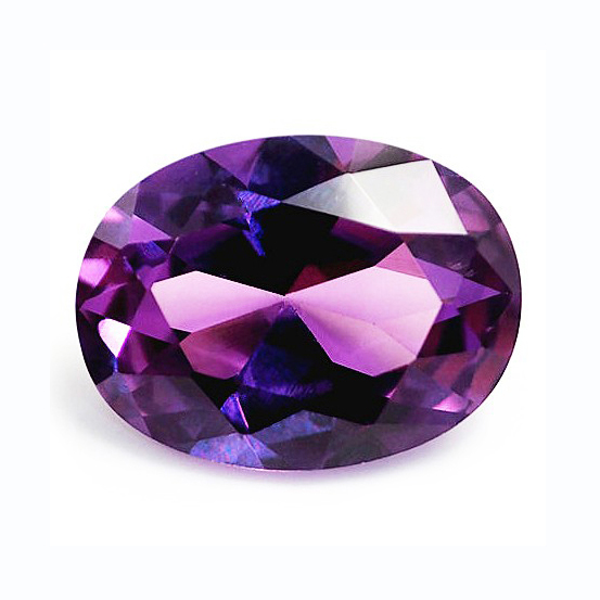 AMETHYST CUBIC ZIRCONIA - Oval