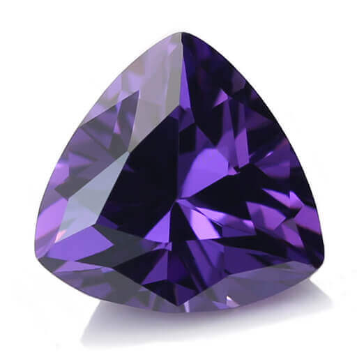 AMETHYST CUBIC ZIRCONIA - Trillion