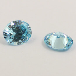 AQUAMARINE CUBIC ZIRCONIA - Oval