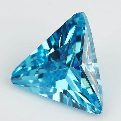 AQUAMARINE CUBIC ZIRCONIA - Triangle