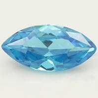 BLUE TOPAZ CUBIC ZIRCONIA - Marquise