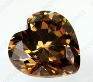 BROWN CUBIC ZIRCONIA - Heart