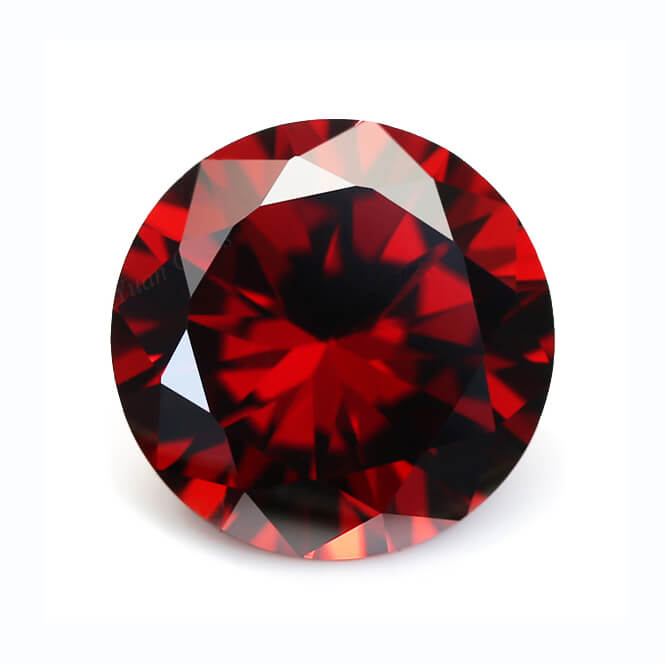 GARNET CUBIC ZIRCONIA - Round