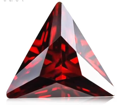 GARNET CUBIC ZIRCONIA - Triangle