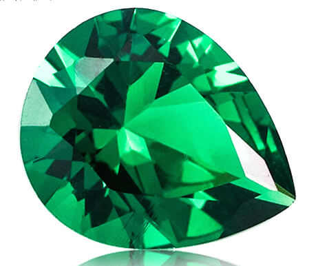 GREEN CUBIC ZIRCONIA - Pear