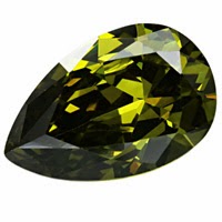 OLIVE CUBIC ZIRCONIA - Pear