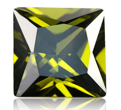 OLIVE CUBIC ZIRCONIA - Square