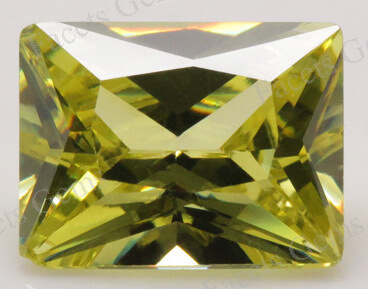 PERIDOT CUBIC ZIRCONIA - Baguette