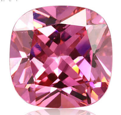 PINK CUBIC ZIRCONIA - Cushion