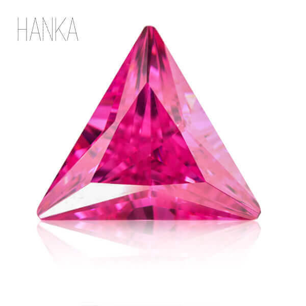 PINK CUBIC ZIRCONIA - Triangle