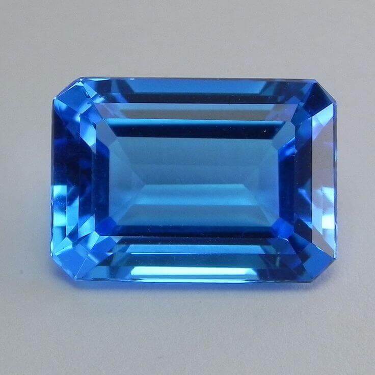 Swiss Blue Topaz Cubic Zirconia - Square