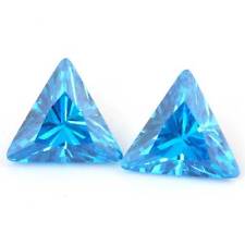 SWISS BLUE TOPAZ CUBIC ZIRCONIA - Triangle