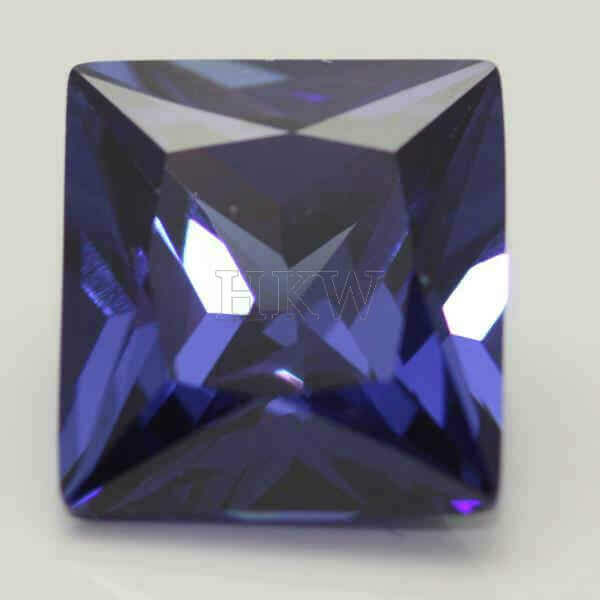 TANZANITE CUBIC ZIRCONIA - Square