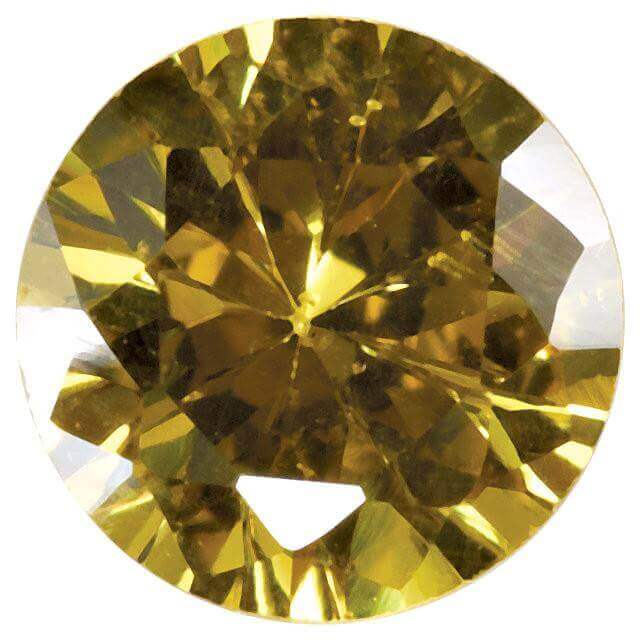 YELLOW CUBIC ZIRCONIA - Round