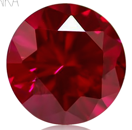 Lab Created Garnet# 8 - Round