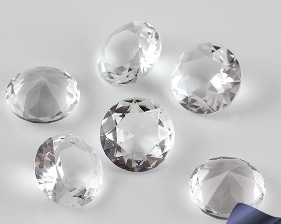 White Glass Gemstones
