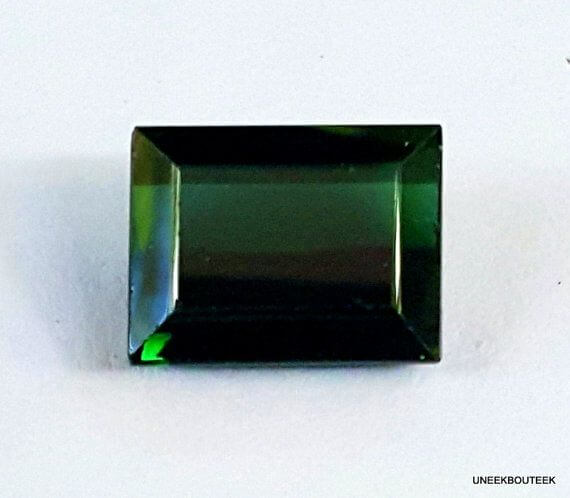 Lab Created Dark Green Tourmaline# 152 - Baguette