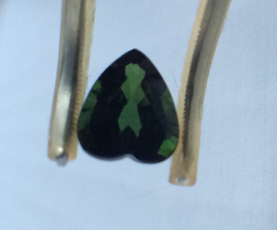 Lab Created Dark Green Tourmaline# 152 - Heart