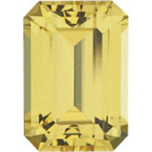 Hydrothermal Yellow Sapphire - Octagon