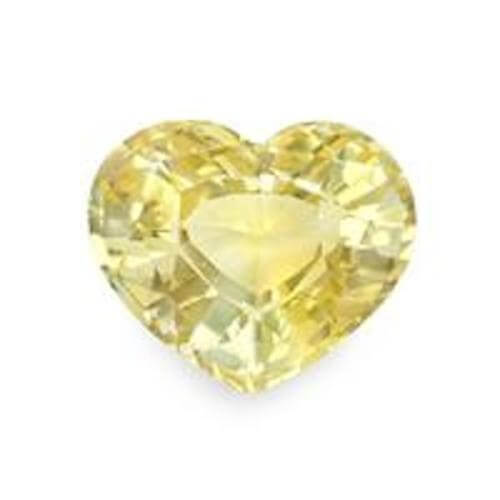 Hydrothermal Yellow Sapphire - Heart
