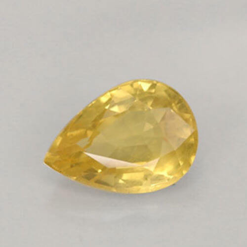 Hydrothermal Yellow Sapphire - Pear