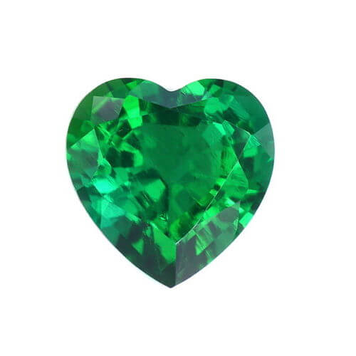 Lab Created Emerald - Heart