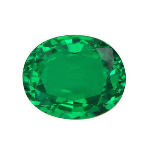 Lab Created Emerald (Light) - Oval