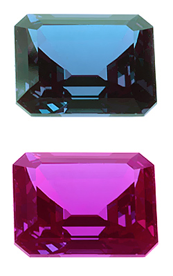 Lab Created Pulled Alexandrite (Color Change) - Emerald