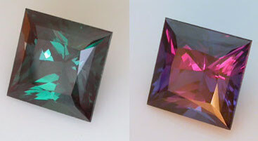 Lab Created Pulled Alexandrite (Color Change) - Square