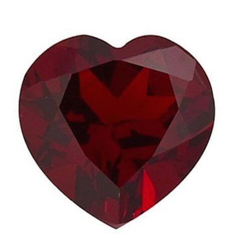 Natural Mozambique Garnet - Heart