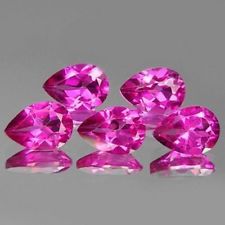 Natural Pink Topaz - Pear