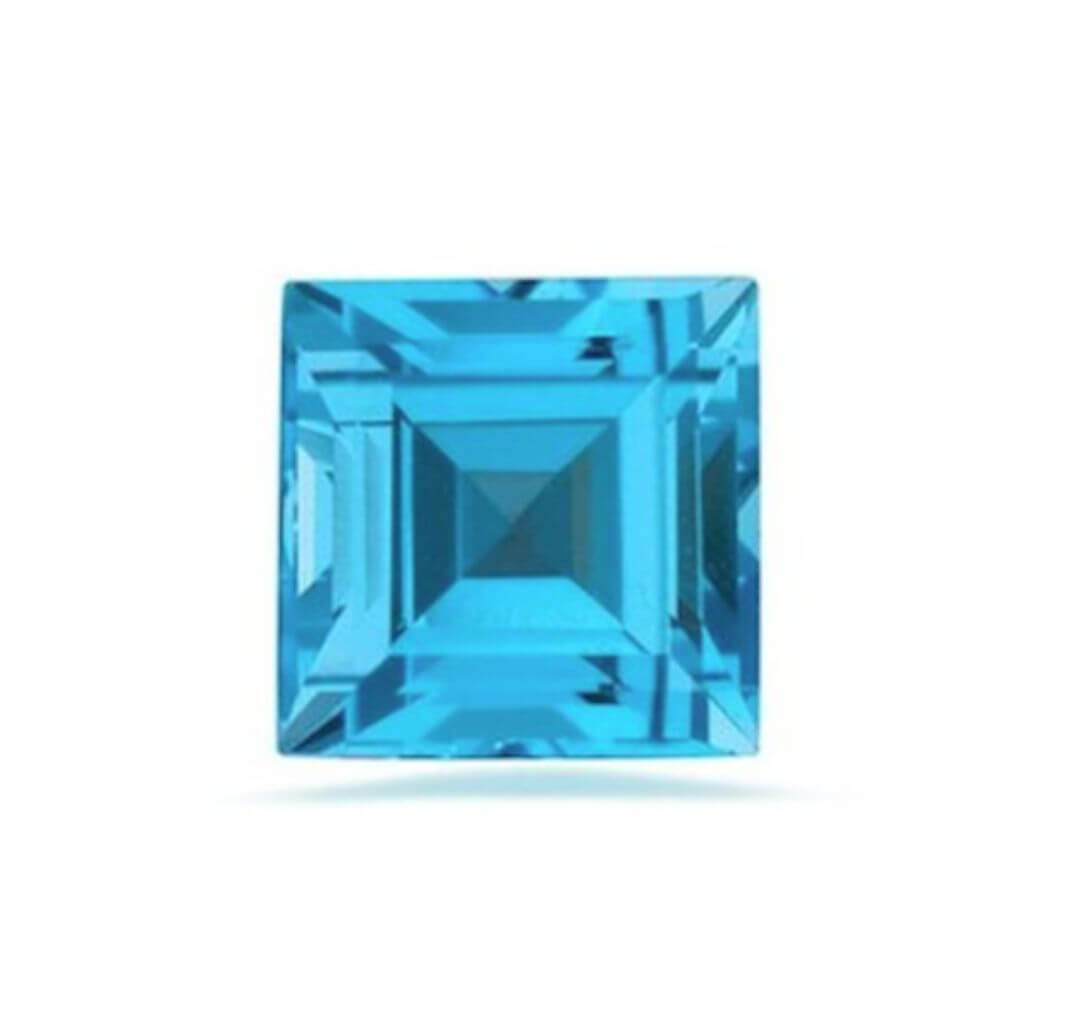 Natural Swiss Blue Topaz - Square