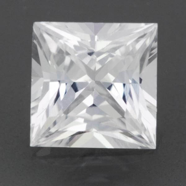 Lab Created White Sapphire# 12 - Square