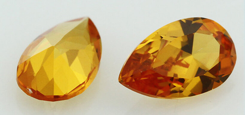 Lab Created Yellow Sapphire# 22 - Pear