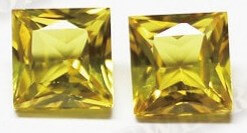 Lab Created Yellow Sapphire# 22 - Square