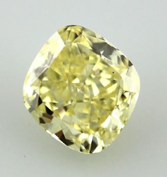 Cubic Zirconia Canary Yellow 6A - Cushion