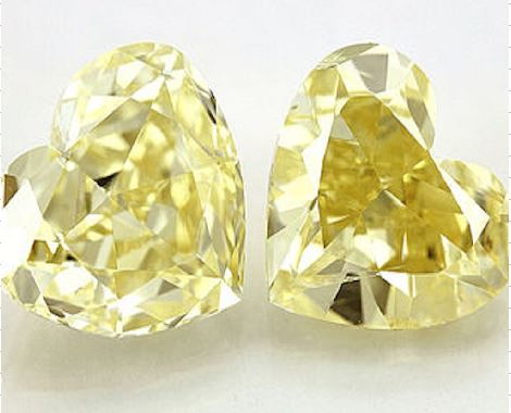 Cubic Zirconia Canary Yellow 6A - Heart