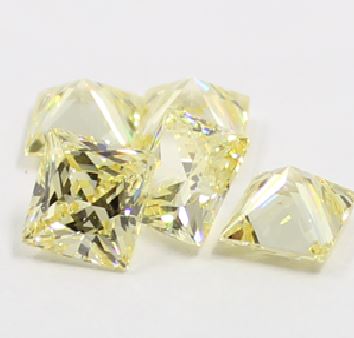 Cubic Zirconia Canary Yellow 6A - Square