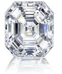 Cubic Zirconia White Diamond 6A - Asscher