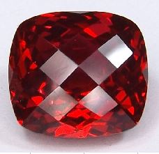 Hydrothermal Ruby - Cushion Checkerboard